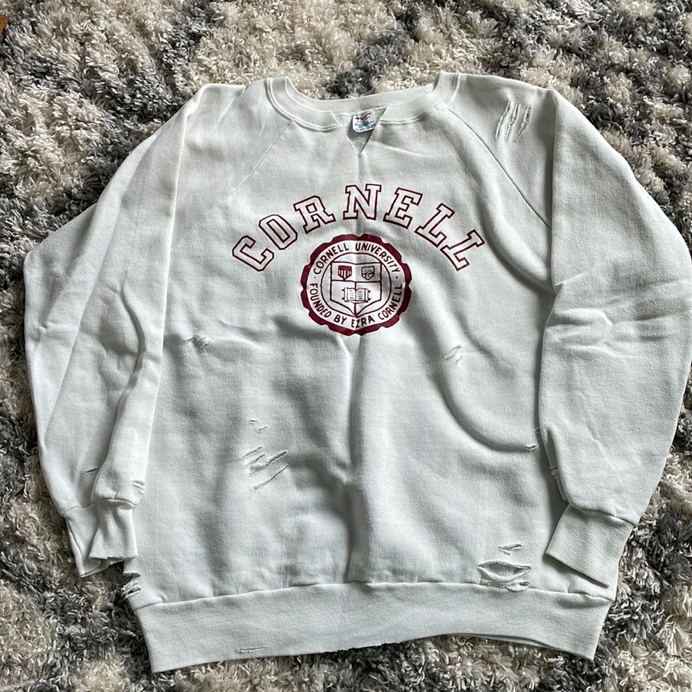 vintage distressed Cornell crewneck